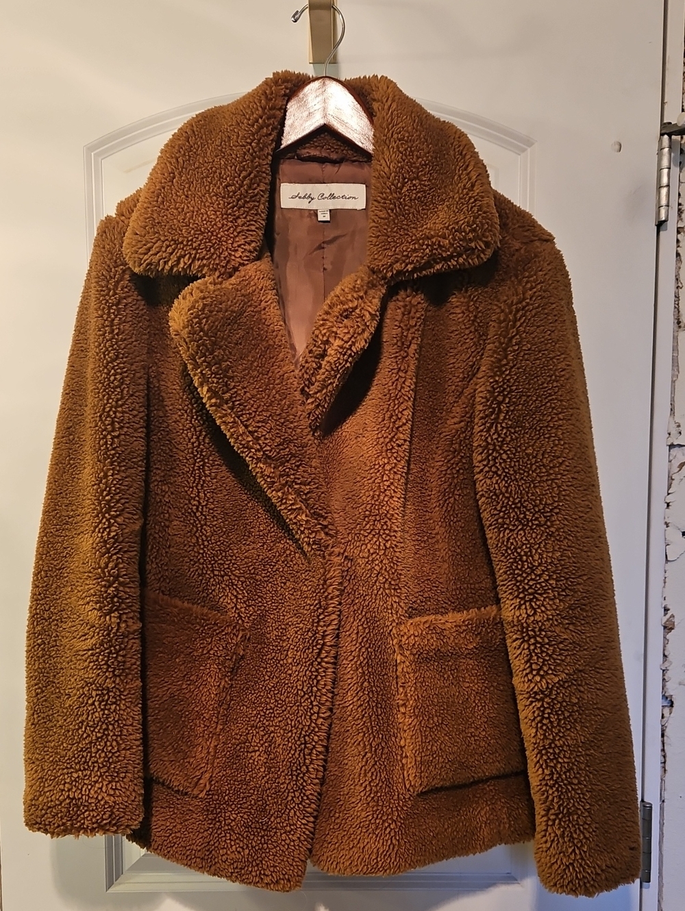 Shelby & Palmer Brown Teddy Jacket - Plush Sherpa Coat for Women